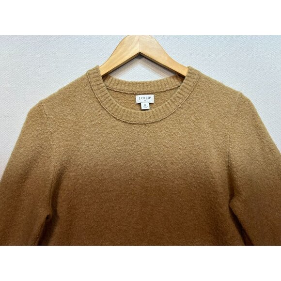 J.Crew Womens Crew Neck Pullover Sweater Medium Tan Knit Long Sleeve Casual - Picture 4 of 12